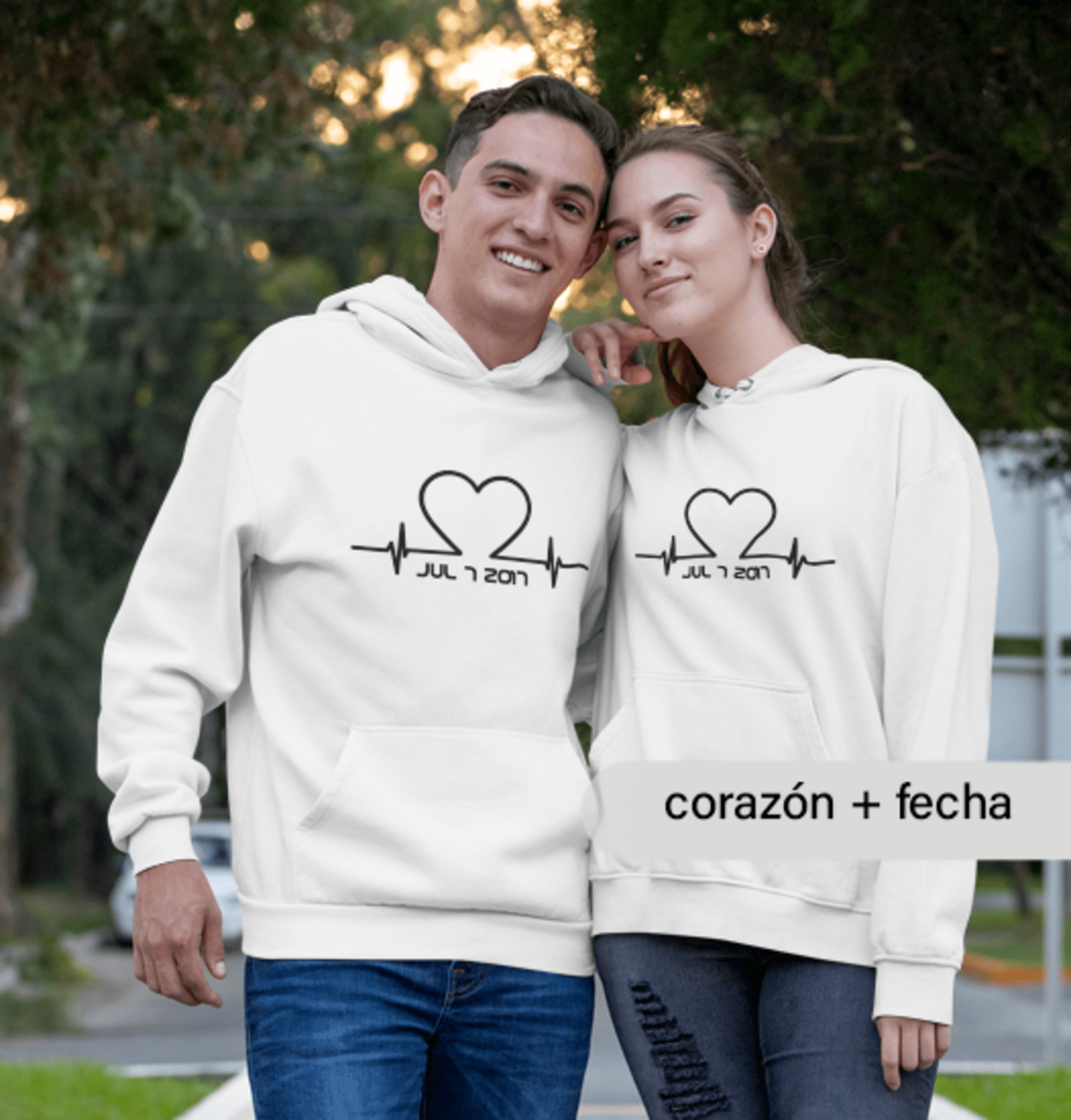 Sudadera con fecha y corazón personaliza - Designed4you - 2